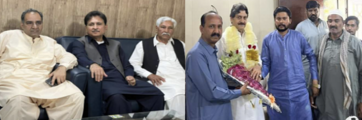 کھاریاں، ایم این اے چوہدری نصیر عباس سدھ سے چوہدری رحمان نصیر مرالہ ،چوہدری نوشیروان اور چوہدری سجاد اکرم ایڈووکیٹ کی ملاقات