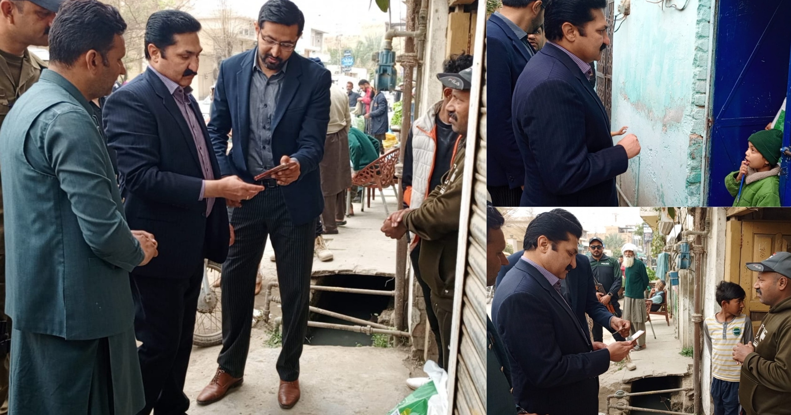 ڈپٹی کمشنر صفدر حسین ورک کا شہر کے مختلف علاقوں کا دورہ