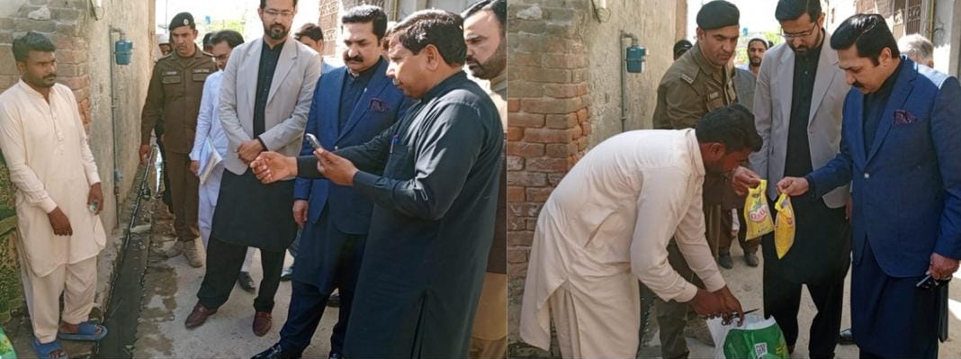 ڈپٹی کمشنر صفدر حسین ورک کا کنجاہ کے مختلف علاقوں کا دورہ