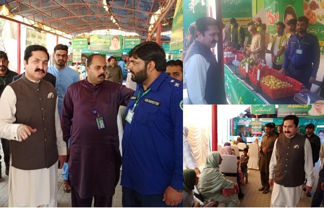 ڈپٹی کمشنر گجرات کا ماڈل بازار میں قائم فیئر پرائس شاپ کا دورہ