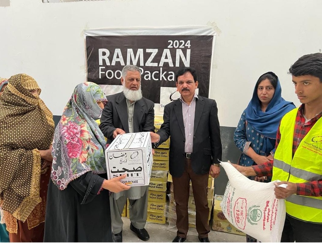 محکمہ سوشل ویلفیئر کے تعاون سے مستحق افراد میں راشن کی تقسیم