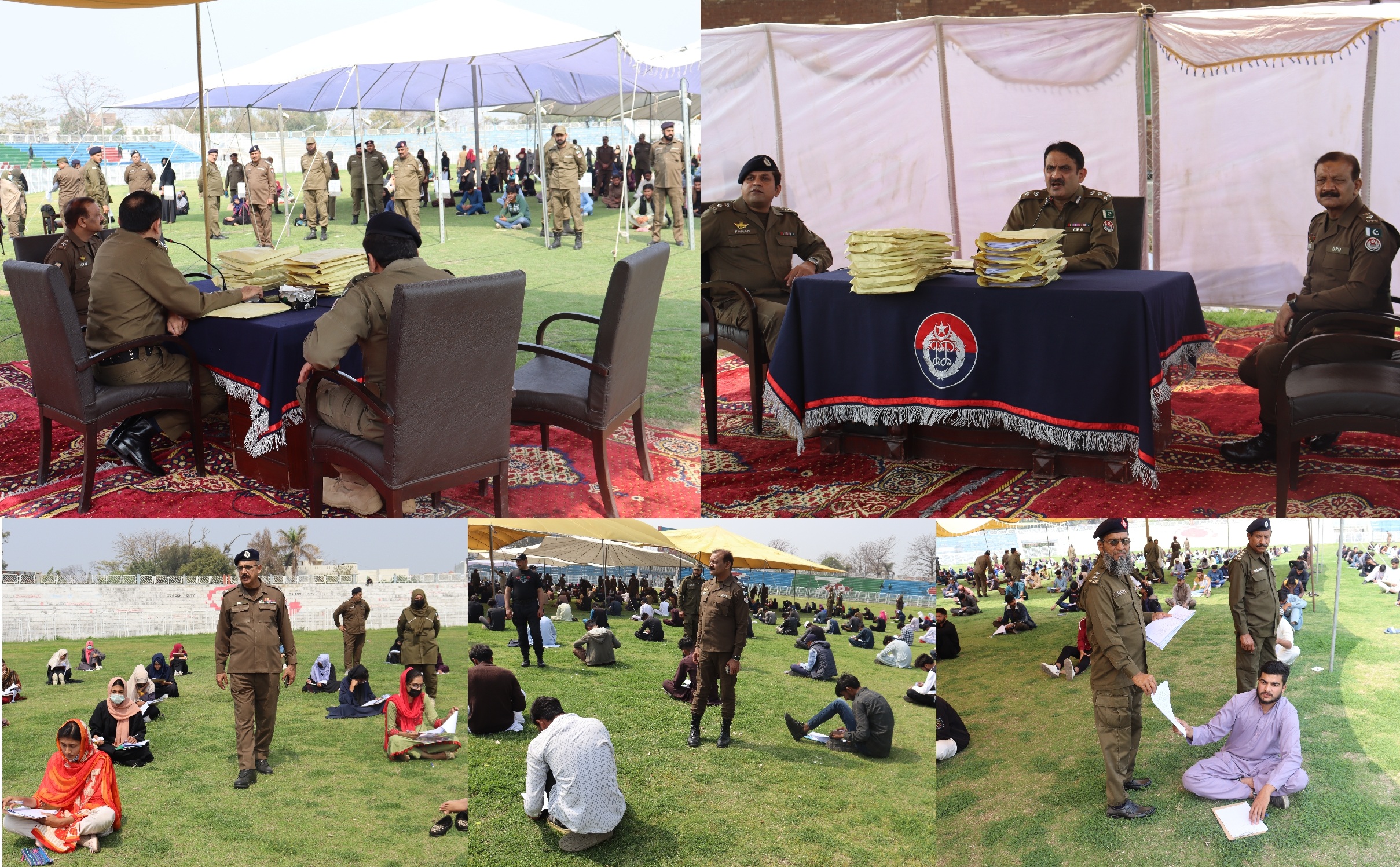 گجرات پولیس میں بھرتی کے مرحلہ تحریری امتحان کا انعقاد