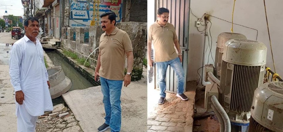 نکاسی آب کا مسئلہ‘ ڈپٹی کمشنر کا اتوار کے روز مختلف علاقوں کا دورہ 02