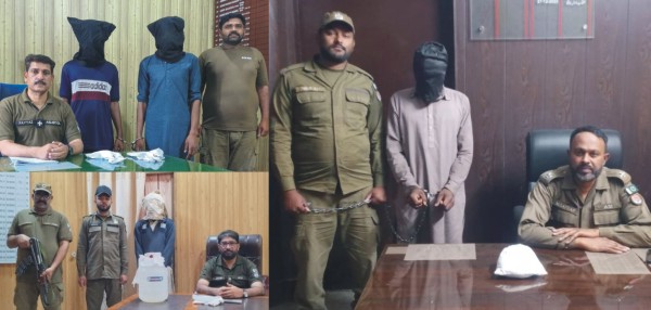 گجرات پولیس کا منشیات فروشوں کے خلاف کریک ڈاؤن، ہیروئن، شراب اور اسلحہ برآمد