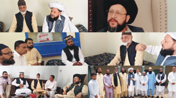 تحریک منہاج القرآن و اتفاق پریس کلب کھاریاں کے وفد کی آستانہ عالیہ نڑالی شریف میں حاضری، پیر سید سعید الحسن گیلانی شاہ کی عیادت