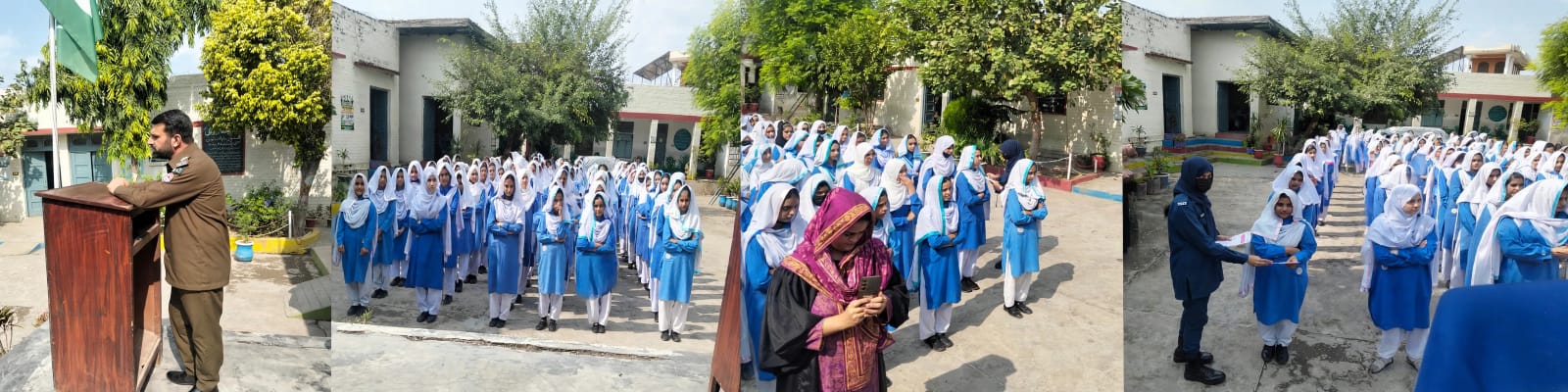 گورنمنٹ گرلز ہائی سکول نمبر ون کالا گوجراں میں طالبات کے لیے ٹریفک آگاہی لیکچر